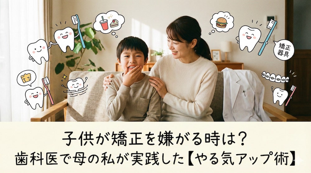 子供が矯正を嫌がる時は？歯科医で母の私が実践した【やる気アップ術】